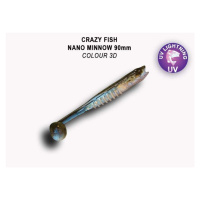 Crazy Fish Gumová Nástraha Nano Minnow 3D Délka: 9cm, Počet kusů: 5ks