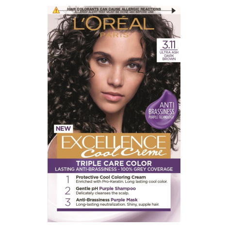L´Oréal Paris Permanentní barva na vlasy Excellence Cool Creme 4.11 Ultra popelavá hnědá L’Oréal Paris