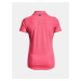 Tmavě růžové dámské žíhané sportovní polo tričko Under Armour UA Playoff SS Polo
