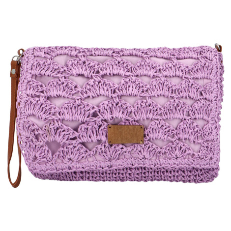 Měkká kabelka do ruky s pleteným vzorem Vivalo, fialová Firenze