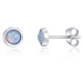 JwL Luxury Pearls Stříbrné náušnice se syntetickým opálem JL0616