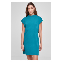 Dámské šaty // Urban Classics / Ladies Turtle Extended Shoulder Dress watergreen