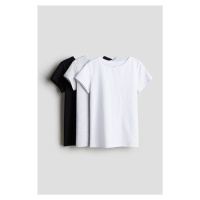 H & M - Bavlněné tričko: balení po 3 - bílá