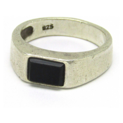 AutorskeSperky.com - Stříbrný prsten s onyxem - S1605