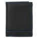 Pánská kožená peněženka na výšku Bellugio Deamon, černo-modrá