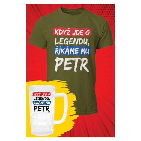 MMO Pánské tričko Petr - SET Barva: Khaki