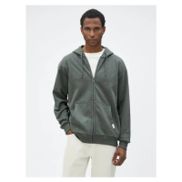 Koton 4WAM70112MK Cotton Men's Sweatshirt GREEN