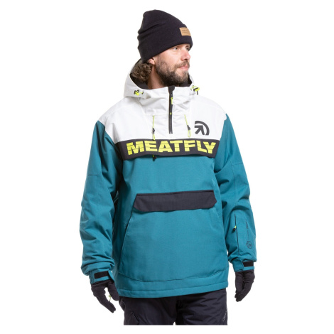 Meatfly pánská SNB & SKI bunda Zenith Teal Blue | Bílá