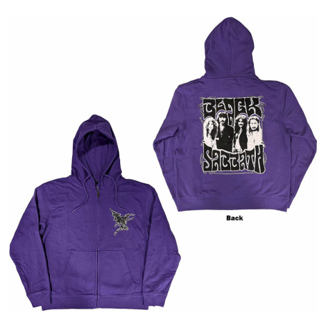 Black Sabbath mikina, Henry Pocket Logo Zipped BP Purple, pánská RockOff