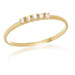 Dámský prsten ze žlutého zlata s čirými zirkony PR0661F + DÁREK ZDARMA