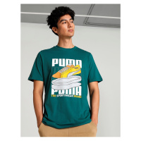 Zelené pánské tričko Puma Sneaker - Pánské