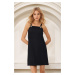 Trendyol Black Mini Woven Dress with Button Detail and Opened at the Waist Skirt