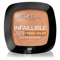 L’Oréal Paris Infaillible Fresh Wear 24h bronzer s matným efektem odstín 250 Light 9 g