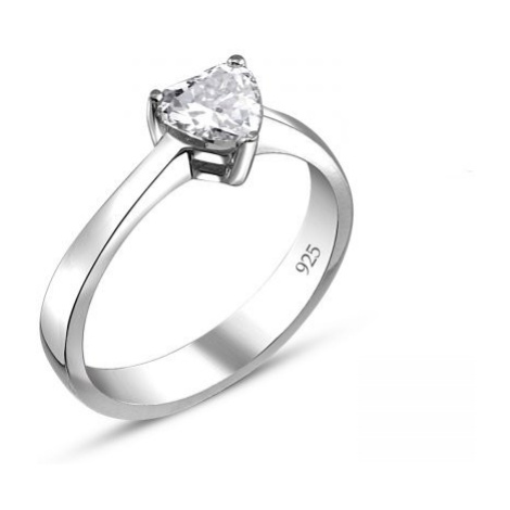 OLIVIE Stříbrný zásnubní prsten MY HEART 5811