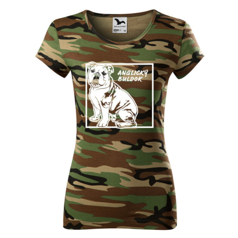 Dámské tričko pro milovníky zvířat - Anglický buldok 2 BezvaTriko