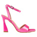 Výborné sandály růžové dámské na jehlovém podpatku