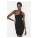 Trendyol Black One-Shoulder Detailed Knitted Evening Dress
