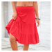 Blancheporte Vzdušná volánová sukně červená