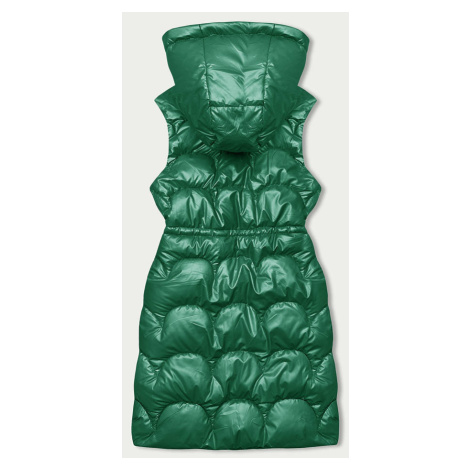 Zelená vypasovaná vesta s kapucí (B8172-82) S'WEST