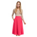 Růžová midi sukně MOE 302