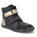 Barefoot dětské zimní boty Baby Bare - Febo Winter Black/Gold Asfaltico černé