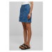 Ladies Organic Stretch Button Denim Skirt - clearblue washed