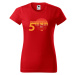 DOBRÝ TRIKO Dámské tričko s potiskem 50 let myslivost Barva: Červená