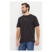 Bavlněné tričko Tommy Jeans černá barva, s aplikací, DM0DM18266