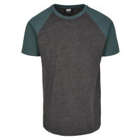 Raglan Contrast Tee uhlově zelené/bottlegreen