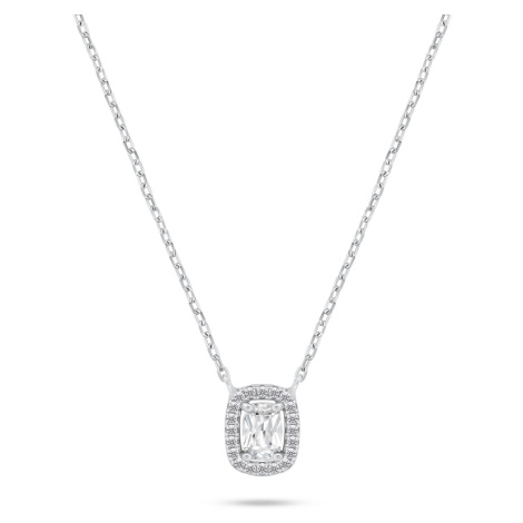 Brilio Silver Nádherný stříbrný náhrdelník se zirkony NCL127W