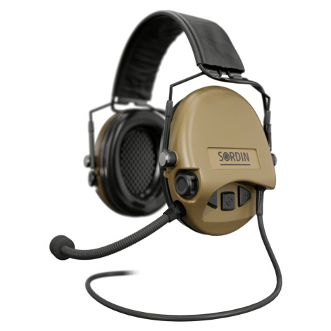 Elektronické chrániče sluchu Supreme Mil-Spec CC Slim Sordin®, s mikrofonem – Písková