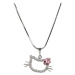 Troli Dívčí náhrdelník Kočička s kytičkou Light Rose