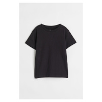 H & M - Bavlněné tričko - černá
