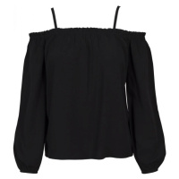 Dámské tričko Urban Classics Cold Shoulder Longsleeve - černé