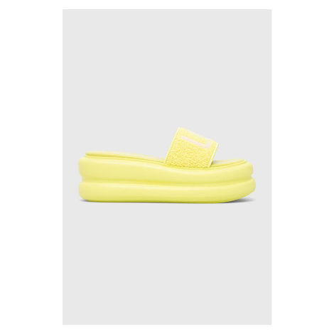 Pantofle Liu Jo ARIA 06 dámské, žlutá barva, na platformě, SA3139TX314S1439