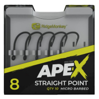 RidgeMonkey Háčky Ape-X Straight Point Barbed 10ks - vel. 8