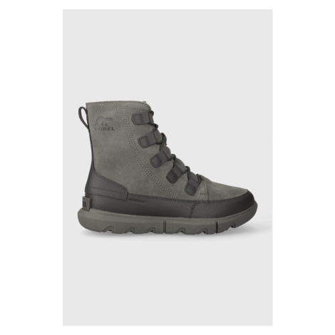 Kožené boty Sorel EXPLORER NEXT BOOT WP 10 pánské, šedá barva, 2058921052