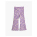 Koton Girl's Lilac Patterned Jeans