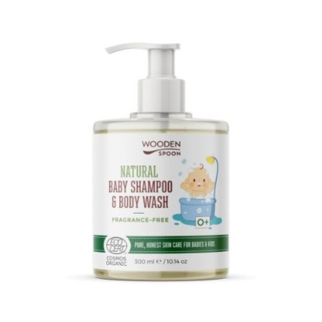 WoodenSpoon Dětský sprchový gel a šampon 2v1 bez parfemace 300 ml