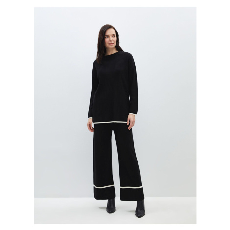 LC Waikiki LCW Elastic Waist Plain Wide Leg Women's Knitwear Trousers