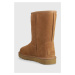 Semišové sněhule UGG Classic Short Bailey Zip hnědá barva, 1144043