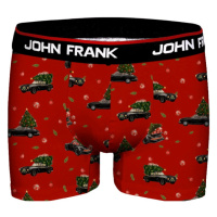 Pánské boxerky John Frank JFBD53-CH-XMAS CAR Červená