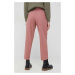 Vlněné kalhoty PS Paul Smith dámské, oranžová barva, široké, high waist