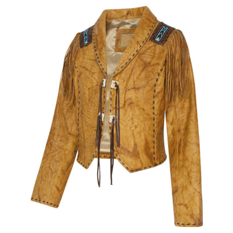 Bunda kožená Azteca Stars & Stripes, dámská, hnědá
