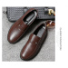 Pánské kožené boty formální loafers slip on