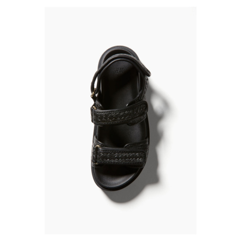 H & M - Splétané sandálky - černá H&M