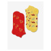 Sada dvou párů vzorovaných ponožek v červené a žluté barvě Happy Socks Pizza Slice