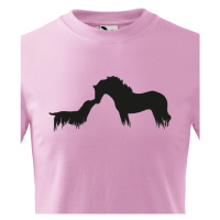 Dětské tričko s potiskem koně a psa - skvělý dárek pro milovníky zvířat
