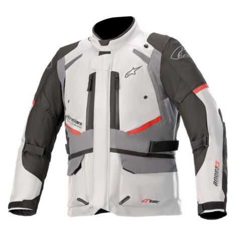 ALPINESTARS ANDES DRYSTAR, TECH-AIR 5 kompatibilní, bunda světle šedá/tmavě šedá/černá/červená