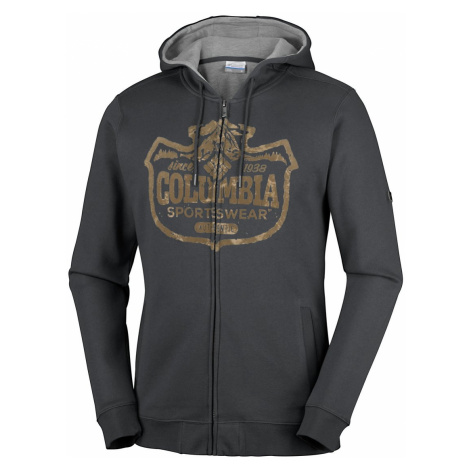 Mikina Columbia CC Mountain hield Full Zip Hoodie M - tmavě šedá/hnědá